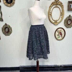 Molo Space Grey 3D Floral Applique Brook Skirt Girls 11/12